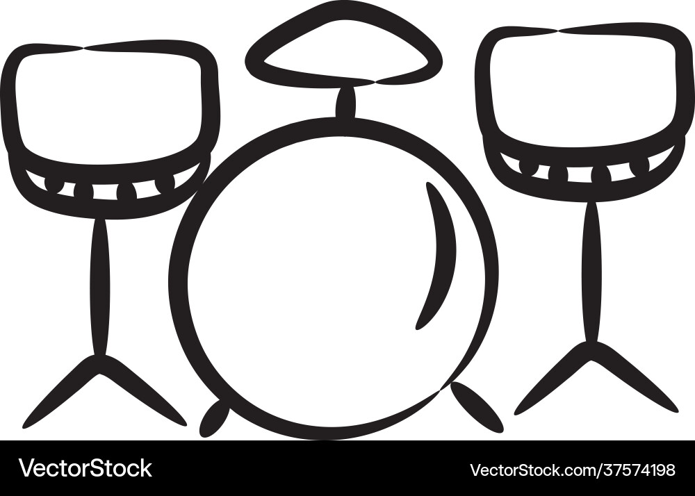 Drum kit Royalty Free Vector Image - VectorStock