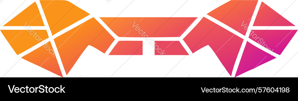 Dynamic geometric banner shape element design vector image