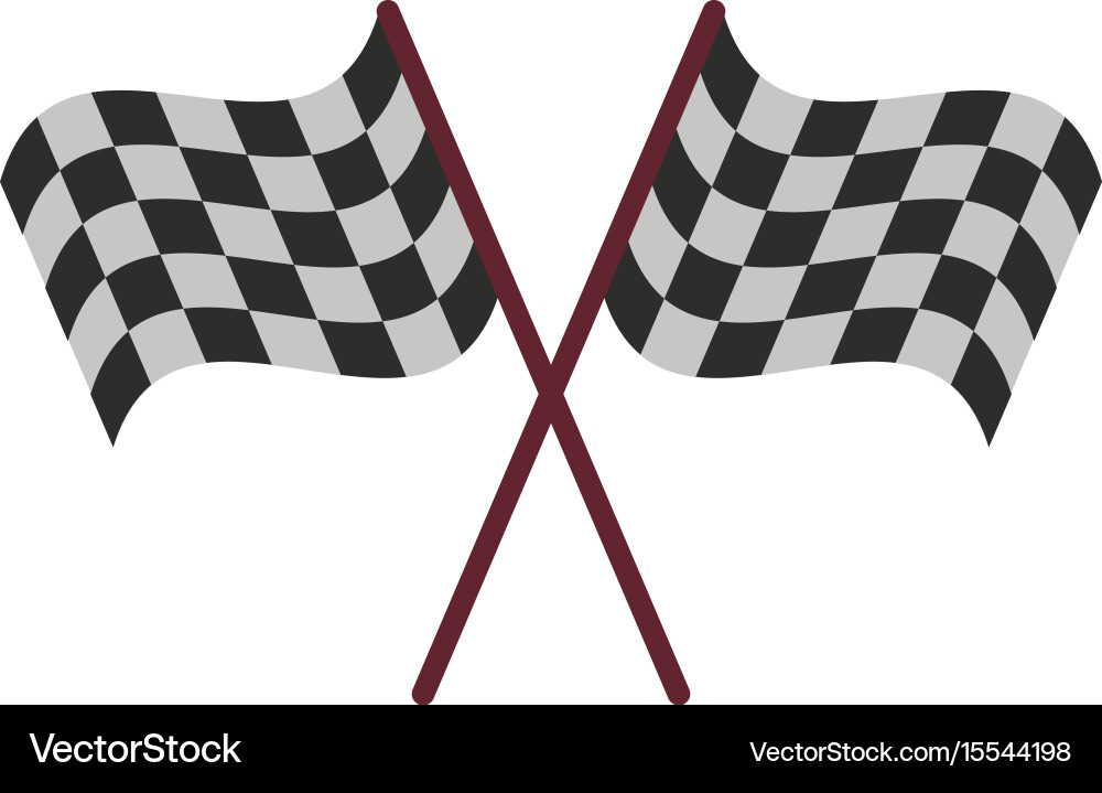 Final lap flags icon image Vector Image