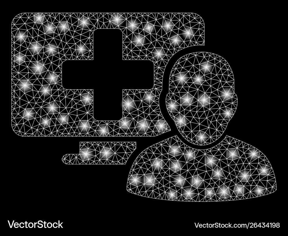 Flare mesh network computer doctor with Flare mesh network computer doctor with vector image