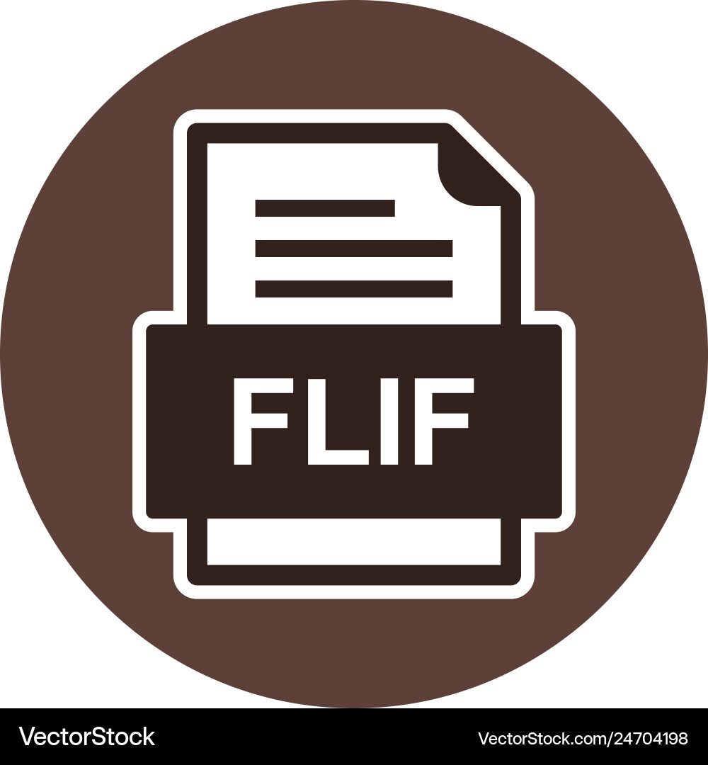 Flif file document icon vector image