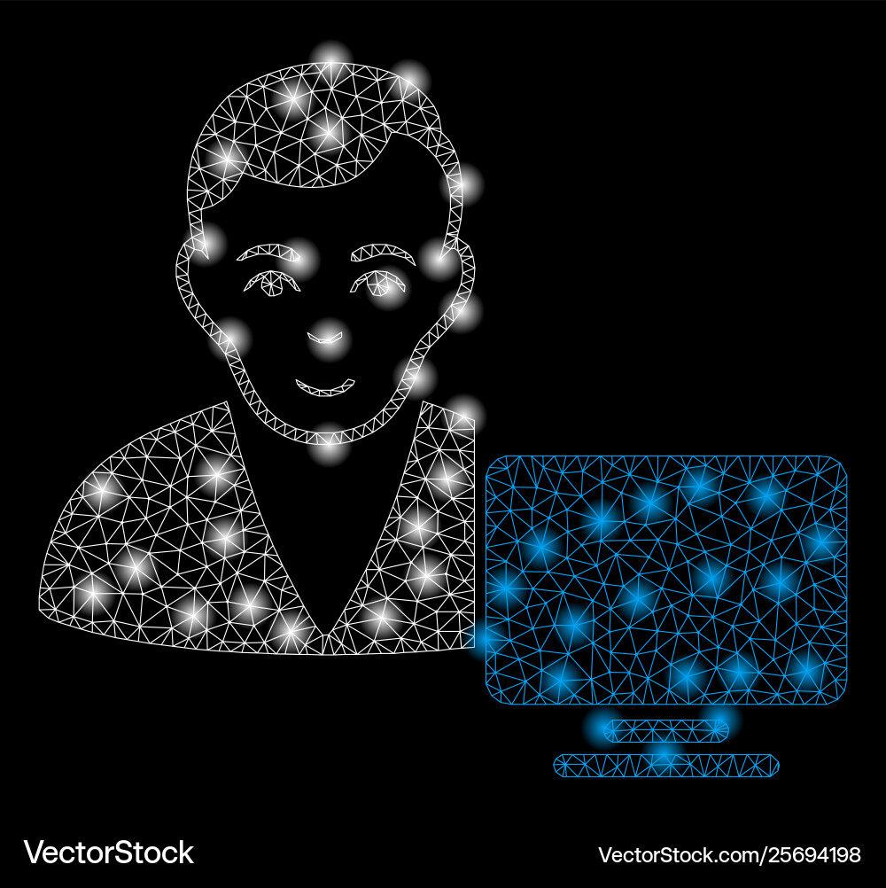 Golden square pattern computer user Golden square pattern computer user vector image