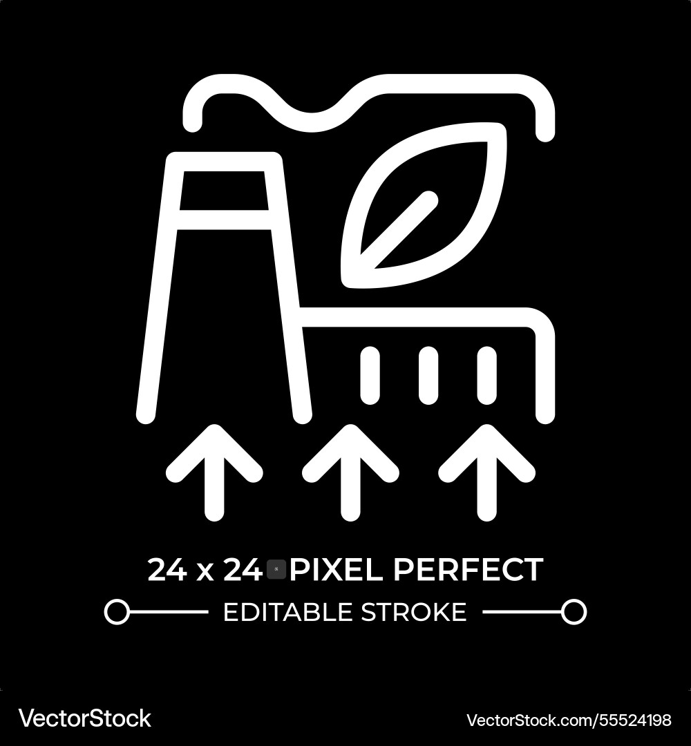 Improving green factory line ui icon isolated Improving green factory line ui icon isolated vector image