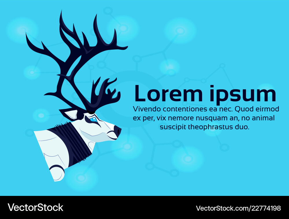 Robot reindeer artificial intelligence concept Robot reindeer artificial intelligence concept Vector Image
