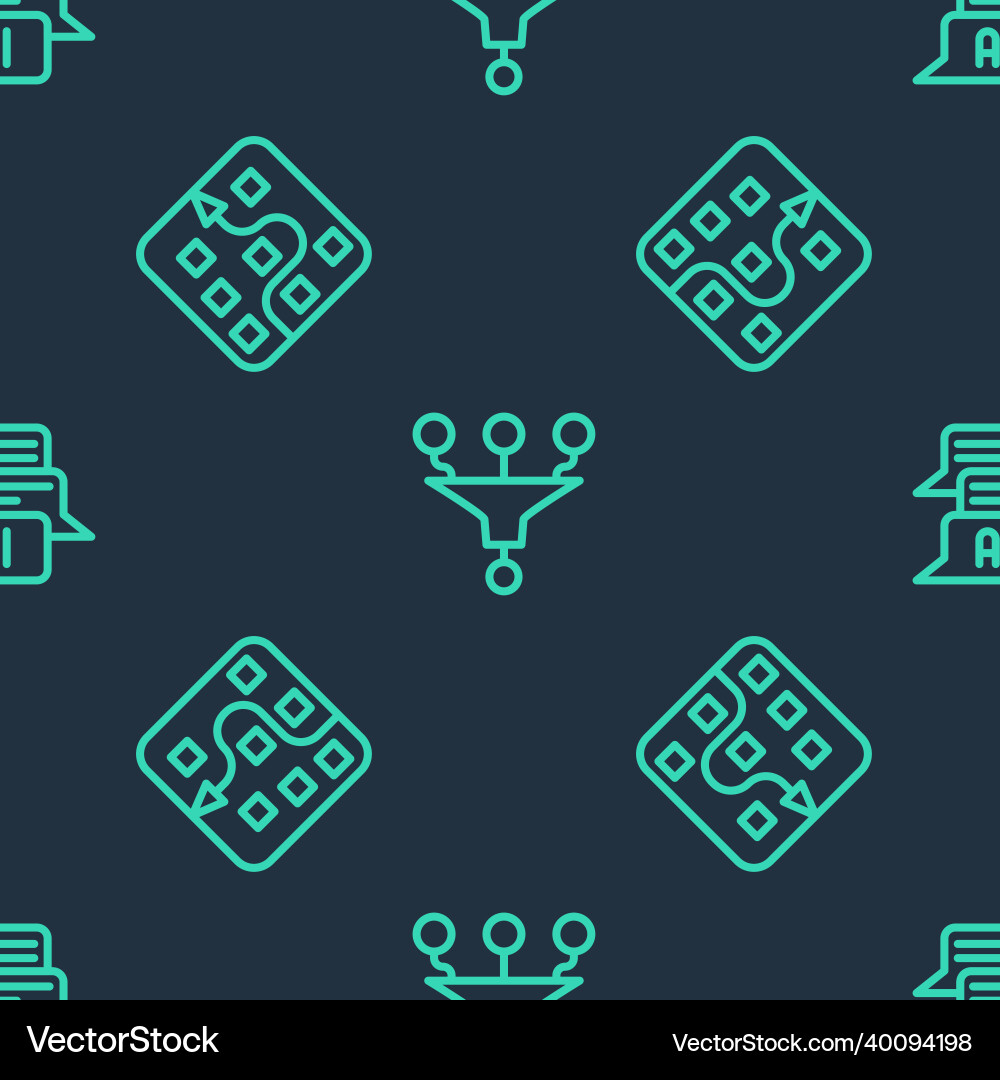 Set line funnel or filter neural network and chat Set line funnel or filter neural network and chat vector image