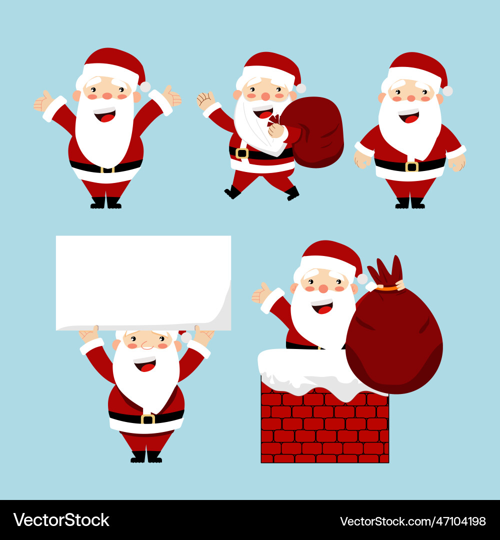 Set von Santa claus und Weihnachten Ikonen Konzept Set von Santa claus und Weihnachten Ikonen Konzept vektorbild