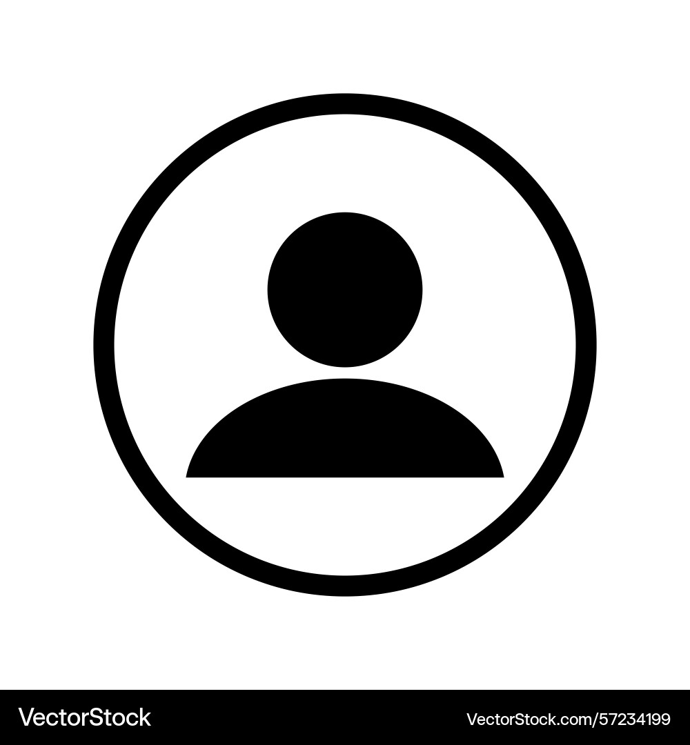 Avatar default user profile simple flat icon Avatar default user profile simple flat icon vector image
