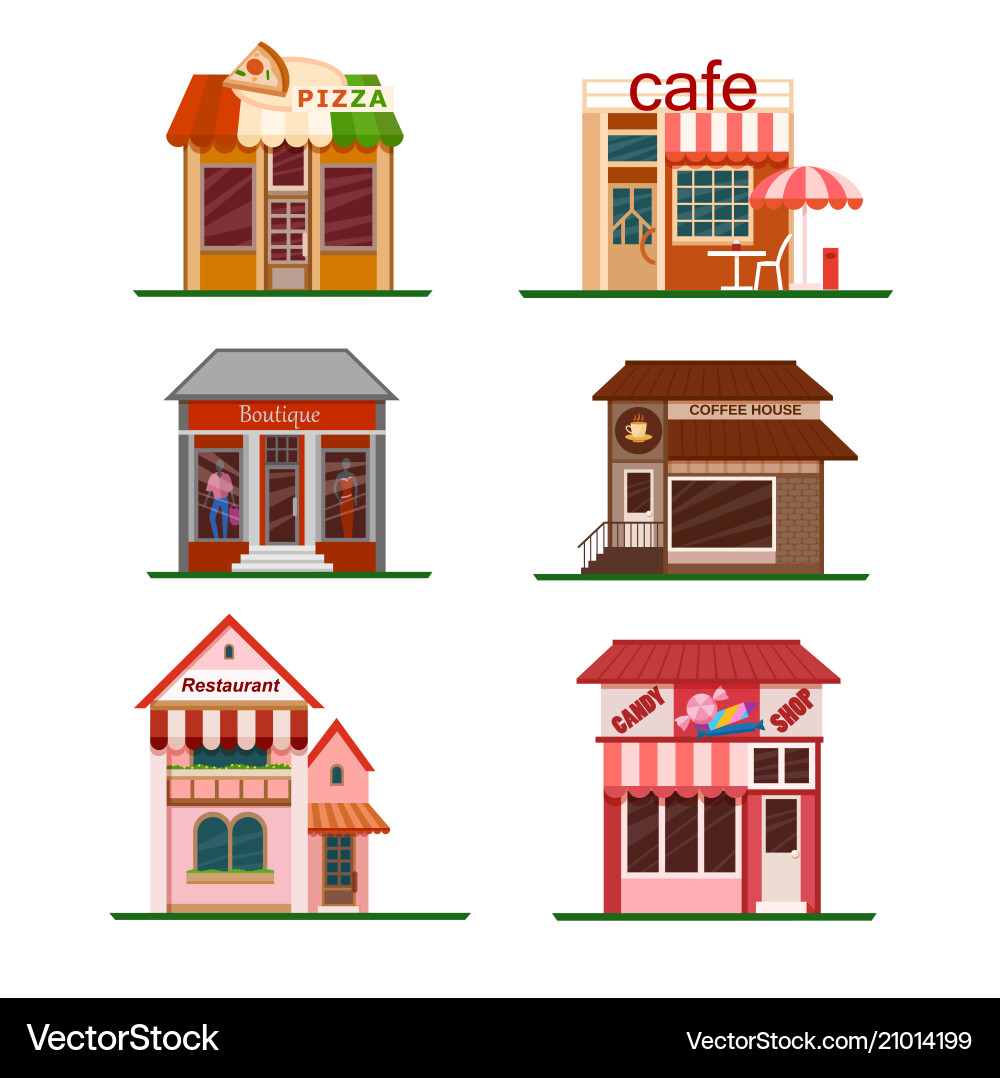 Building icon set vector image