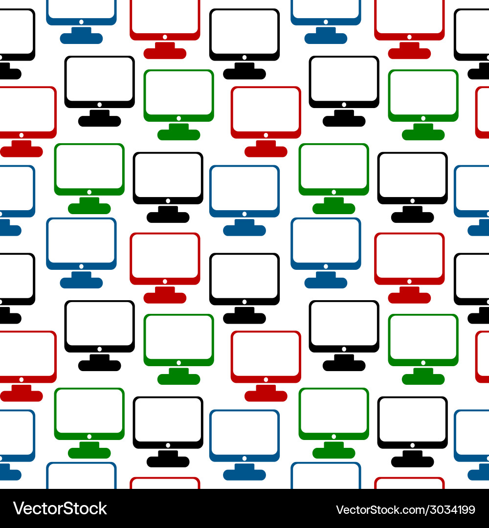 Computer icon seamless pattern Vector Image