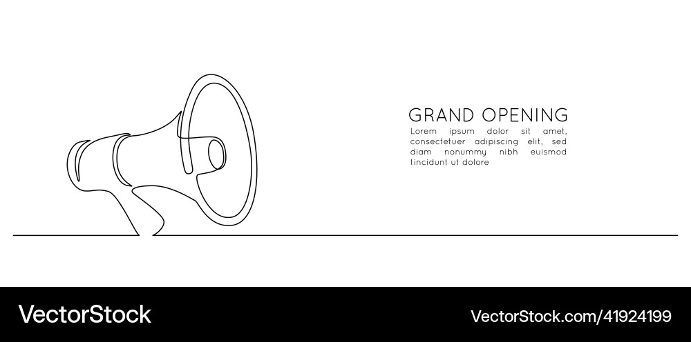 Continuous Line Speaker Icon vector image