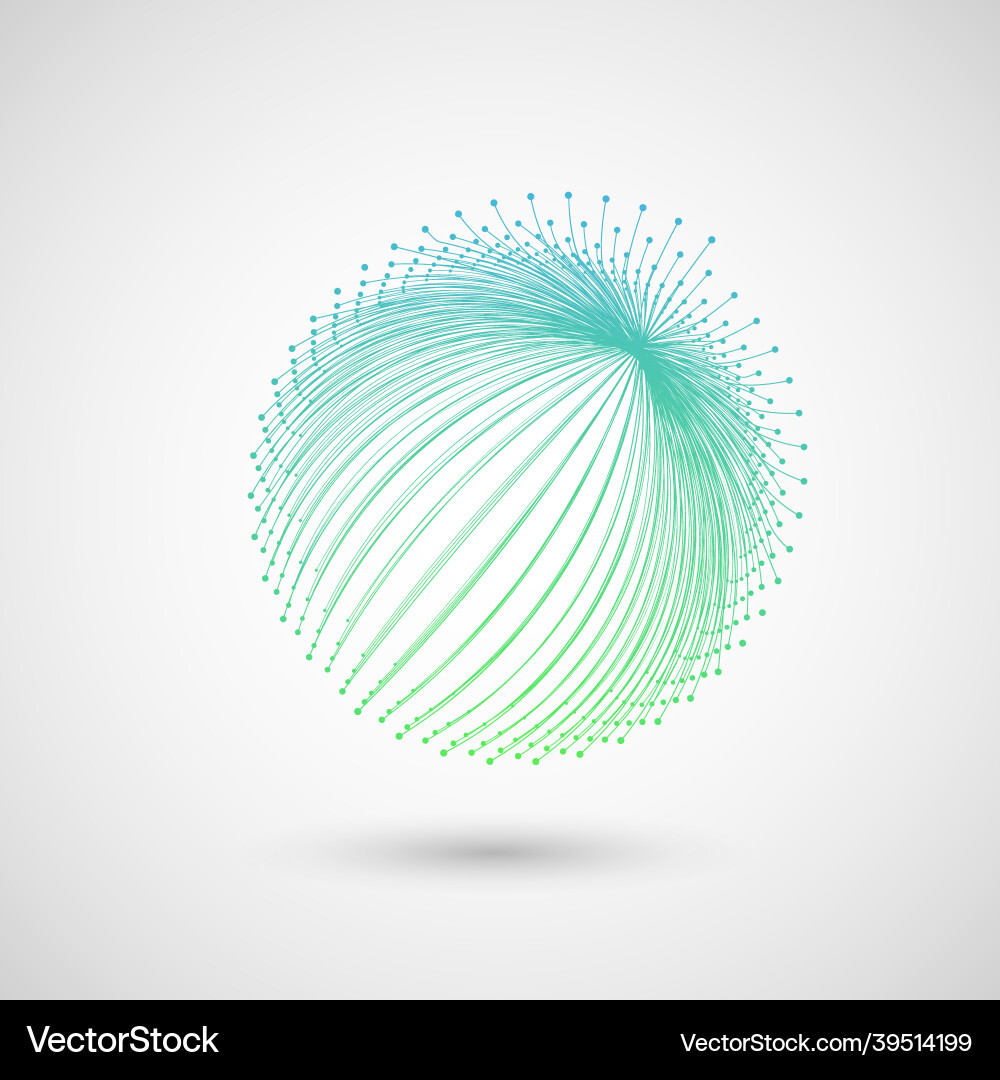 Dynamic Circle Swirl Shape Vector Image