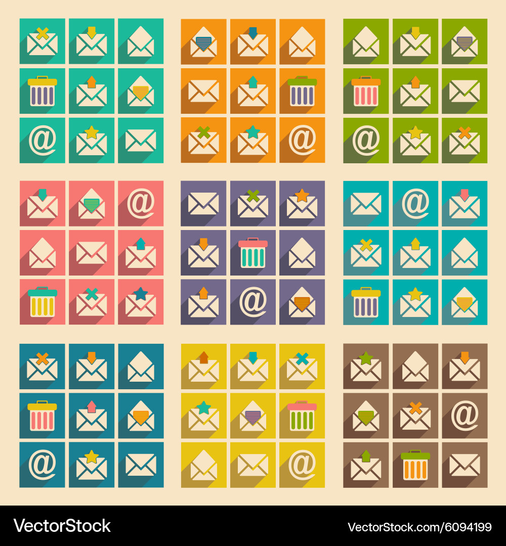 Flat with shadow concept and mobile application Vector Image