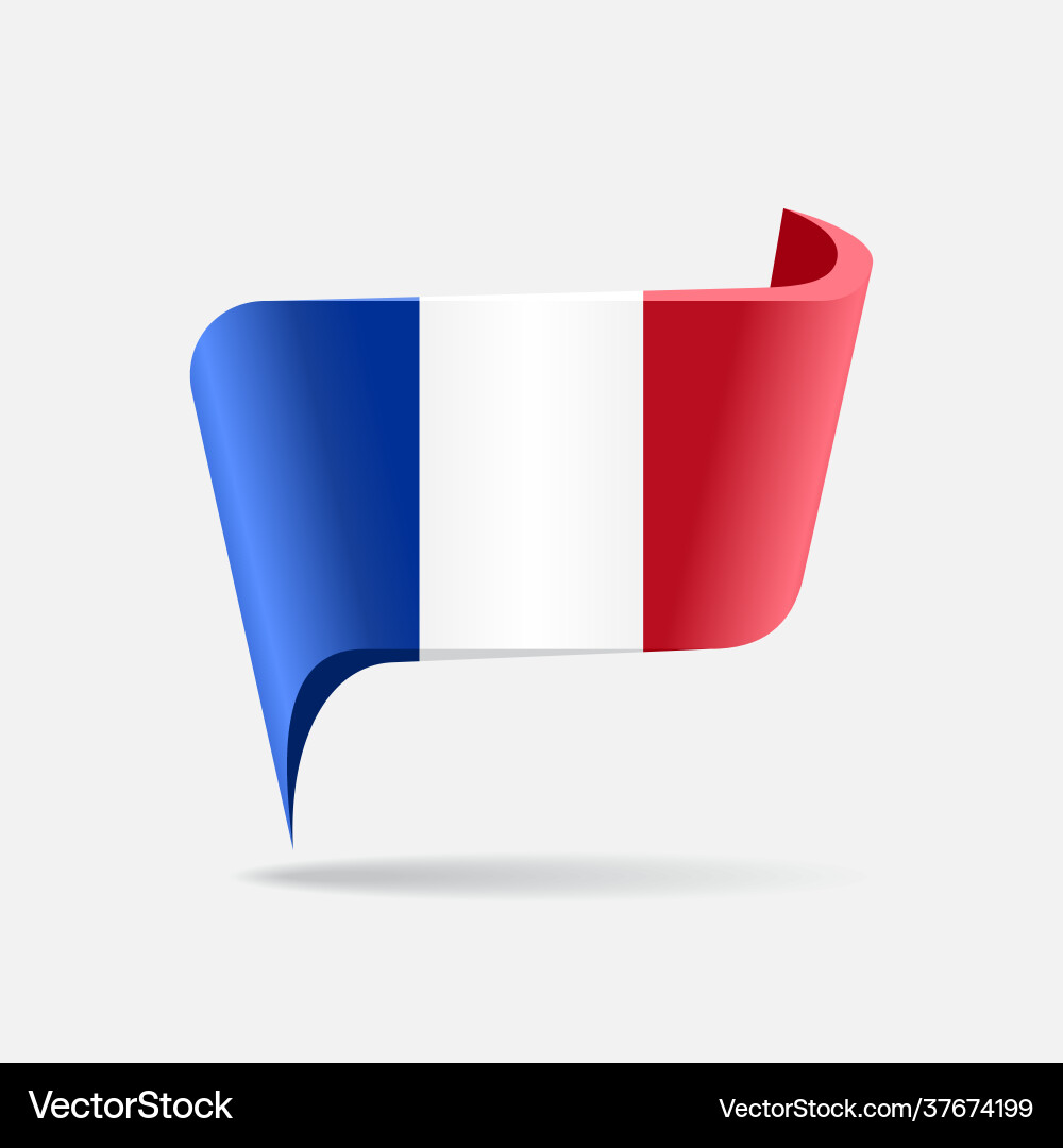 French Flag Pointer Map Layout vector image