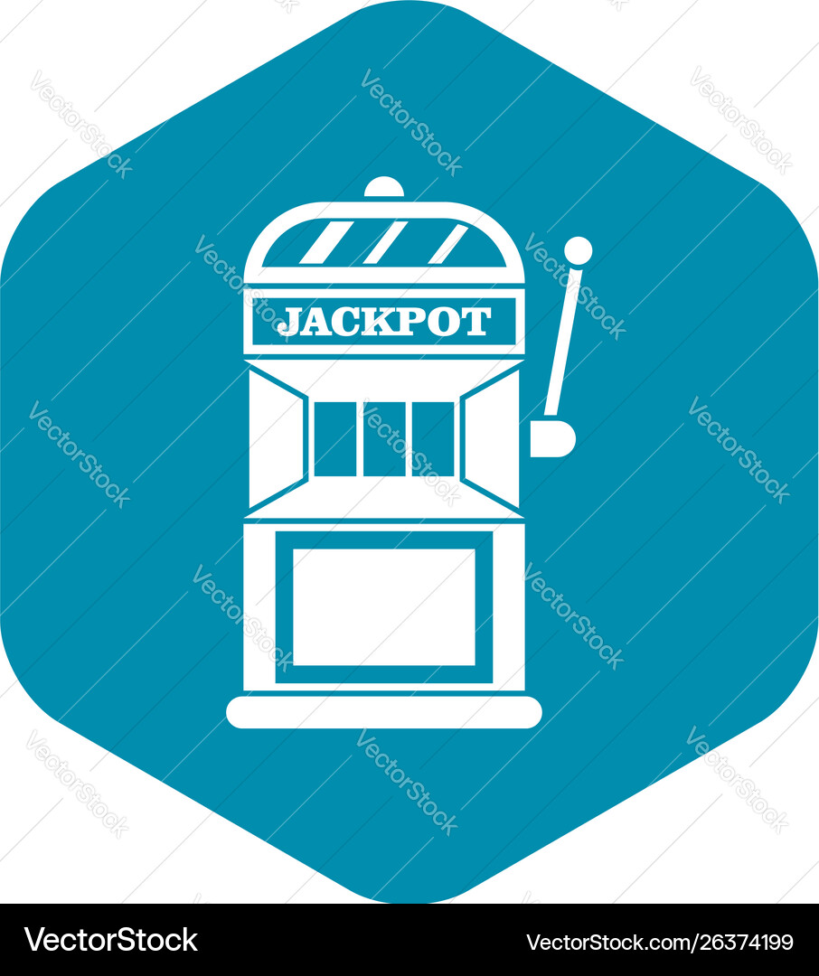 Gamble machine icon simple style Vector Image