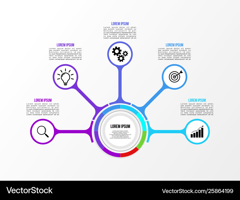 Infographic design template with options steps Infographic design template with options steps vector image