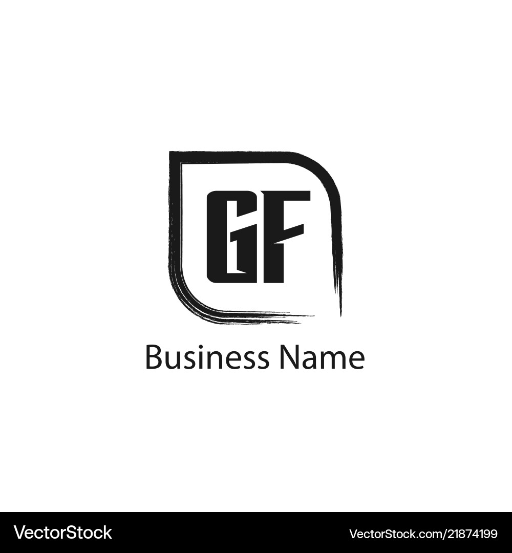 Initial letter gf logo template design Initial letter gf logo template design vector image