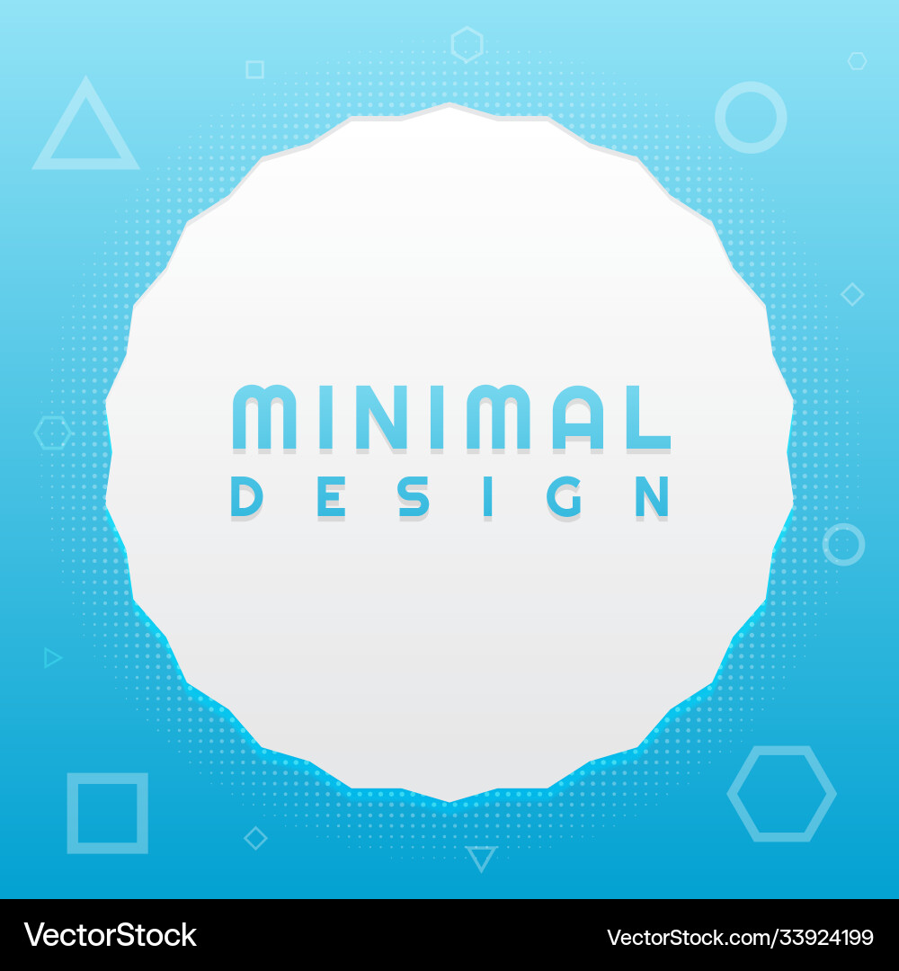 Minimal geometric shape design cyan color style Minimal geometric shape design cyan color style vector image