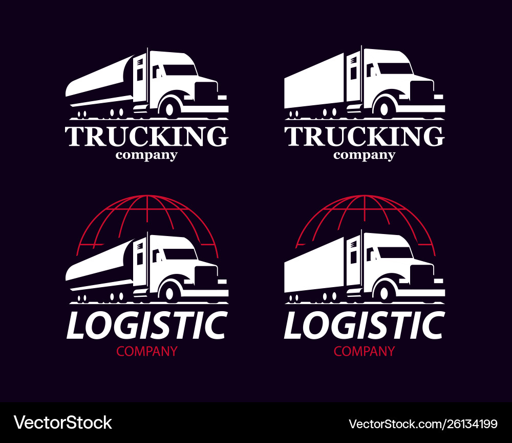 Modern Truck Logo Emblem Vector Image