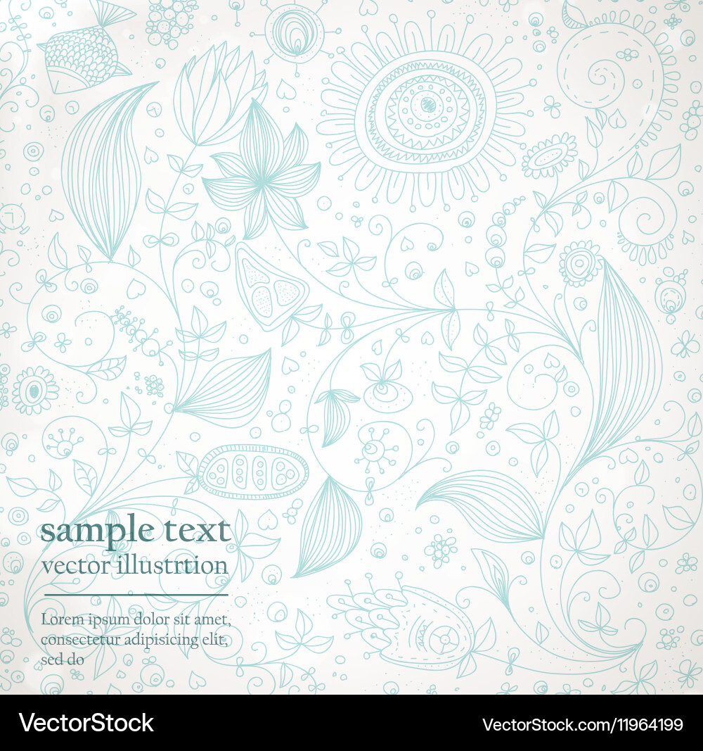 Pastel floral background vector image