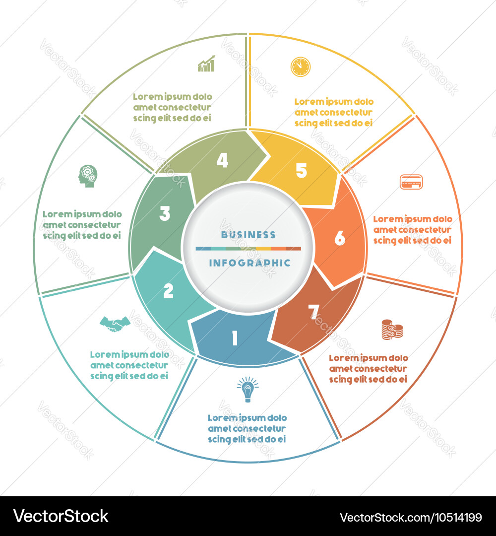 Ring Chart Data Visualization vector image