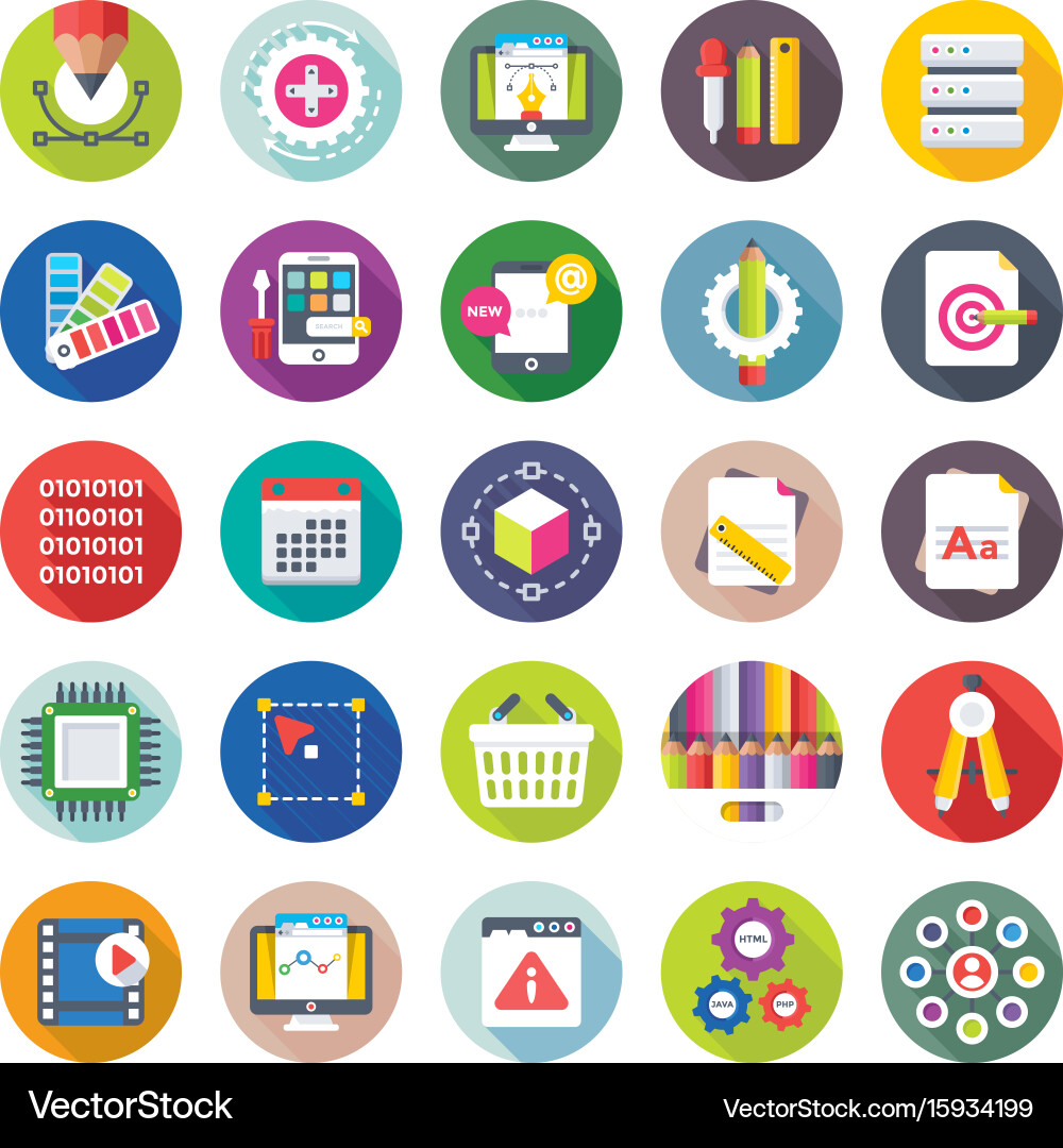 Web Icons - Development & UI vector image