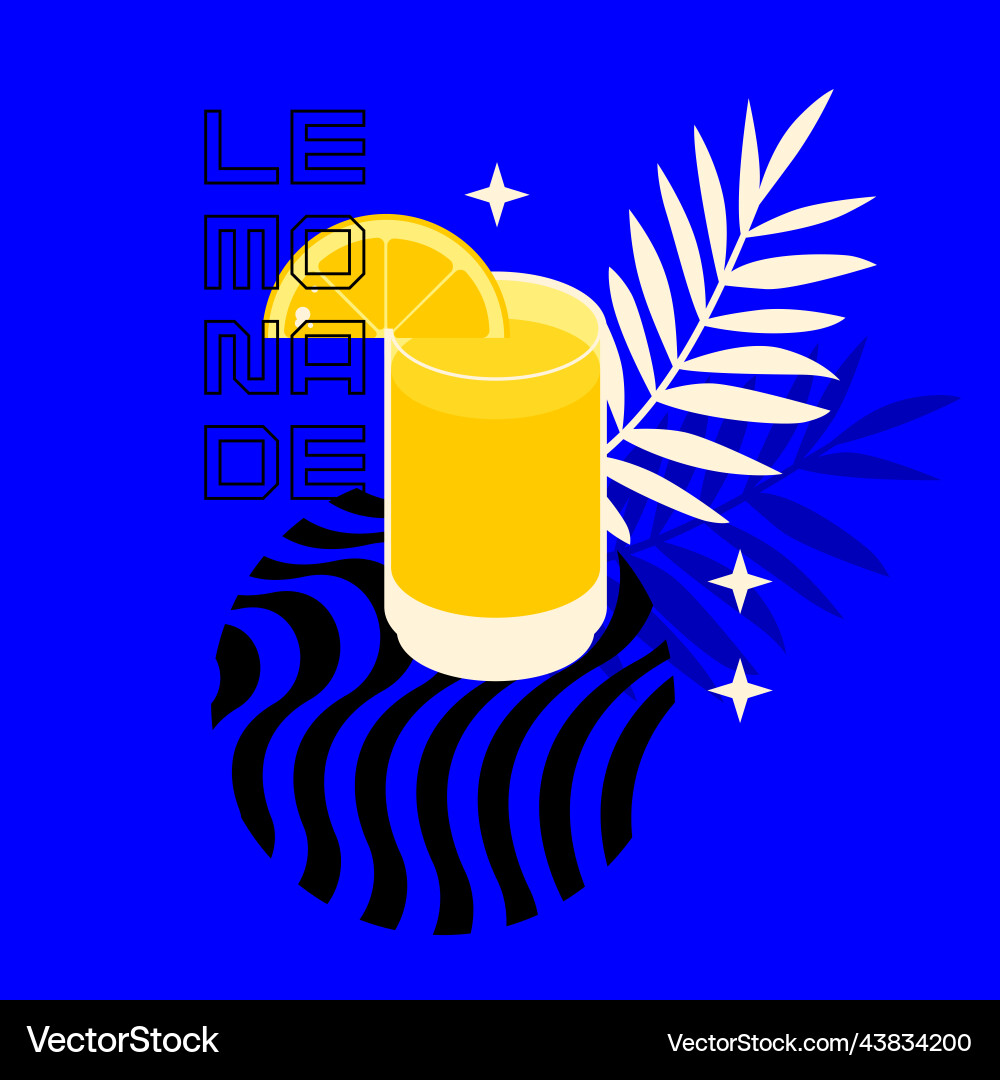 A bright summer shows lemonade A bright summer shows lemonade vector image