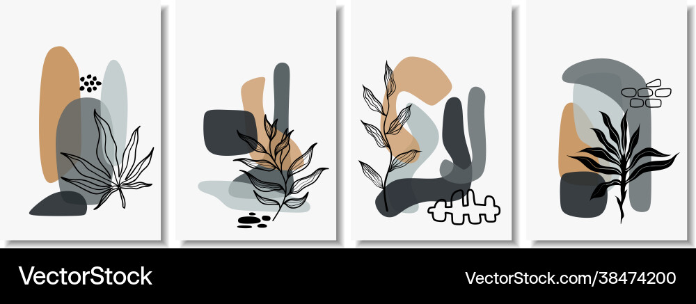Abstract backgrounds with minimal shapes vector image