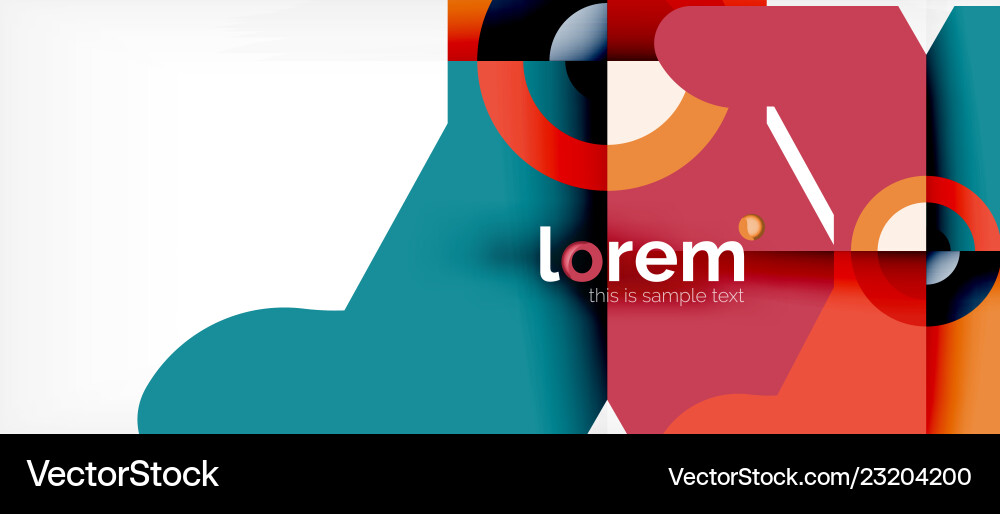 Abstract round elements composition background Vector Image