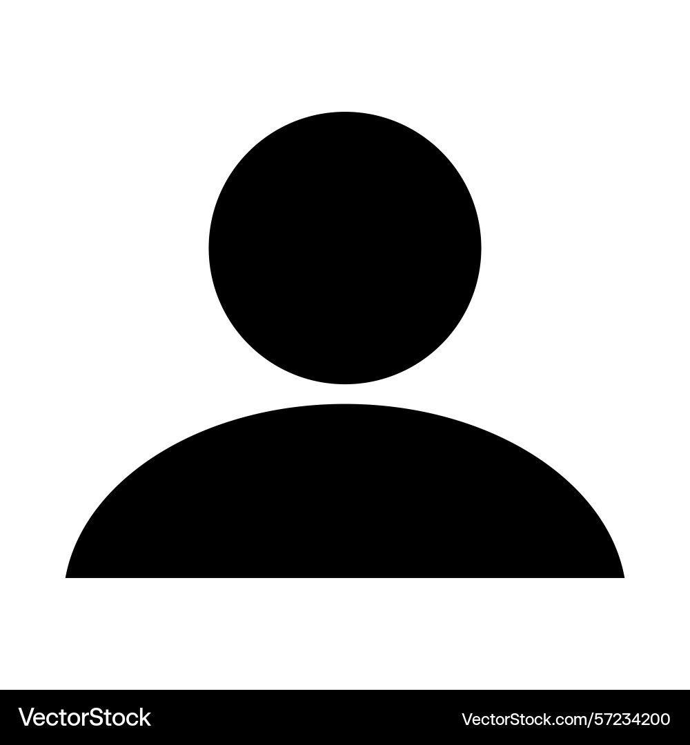 Avatar default user profile simple flat icon Avatar default user profile simple flat icon Vector Image