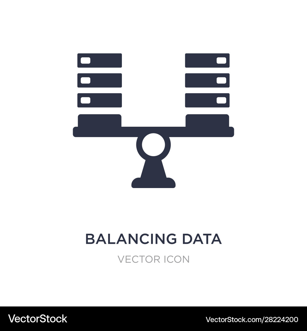 Balancing data icon on white background simple vector image