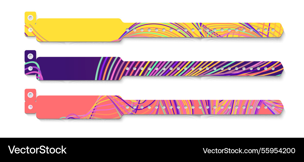 Bracelet event access colorful empty style Bracelet event access colorful empty style vector image