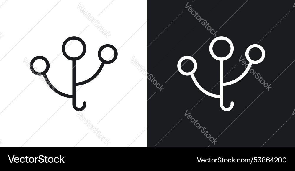 Code branch icon set Code branch icon set vector image