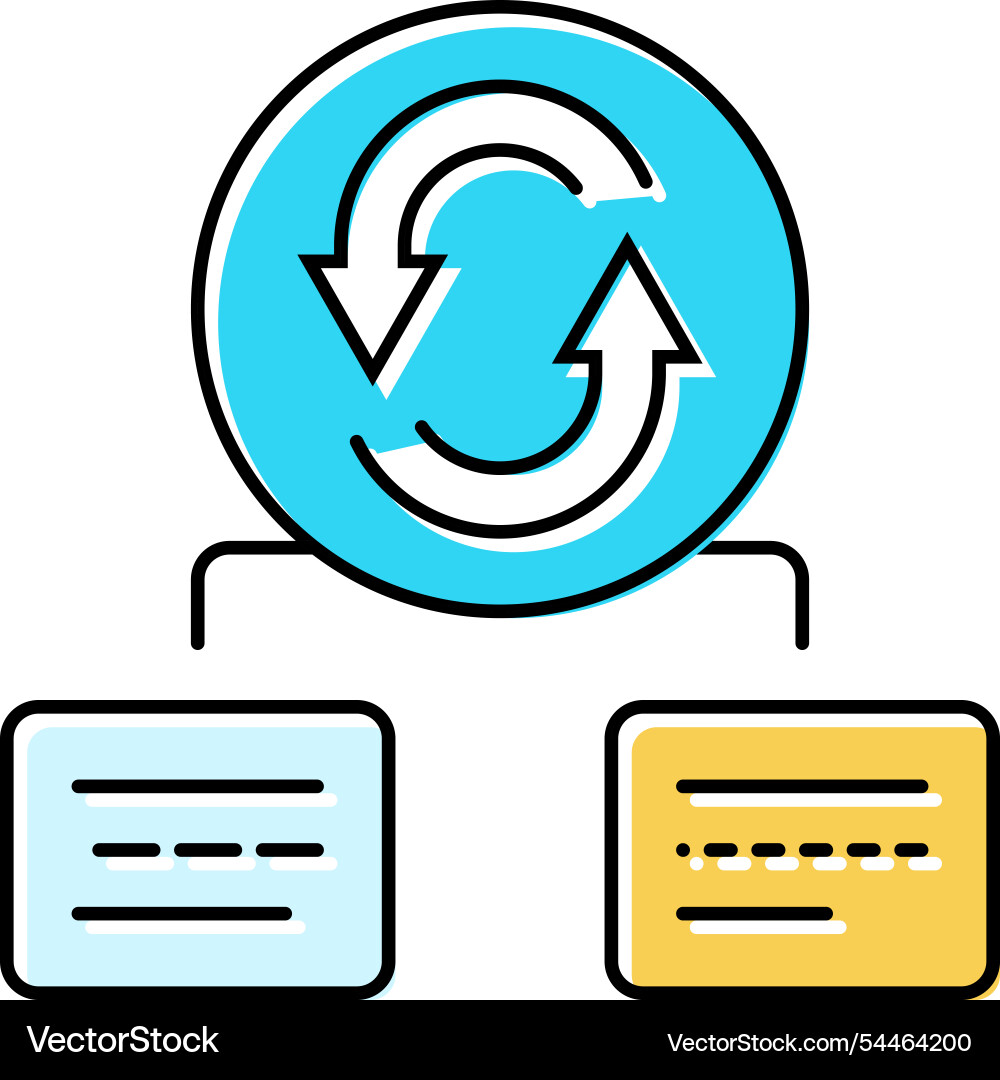 Context switching time management color icon Context switching time management color icon Vector Image