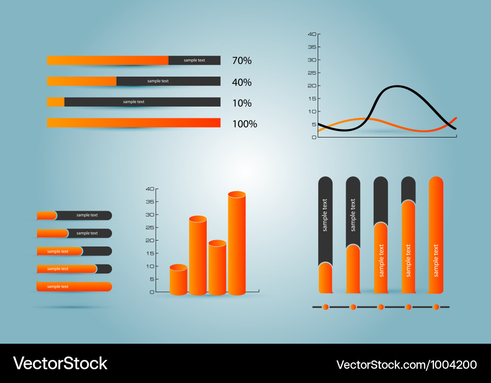 Data Visualization Components Vector Image