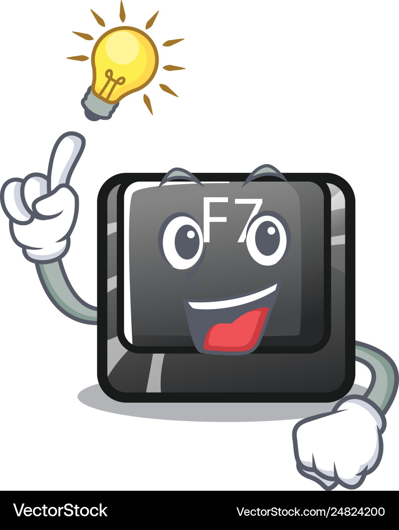 Have an idea button f7 isolated in character Have an idea button f7 isolated in character vector image