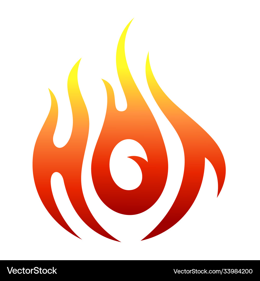 Hot fire logo Hot fire logo vector image