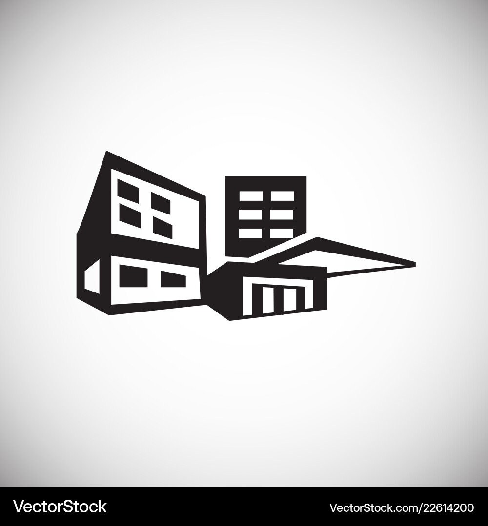 Modern Building Icon - Architecture Vector Image