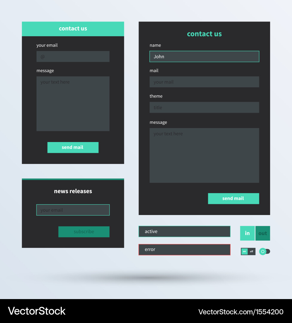 Modern UI Element Set vector image