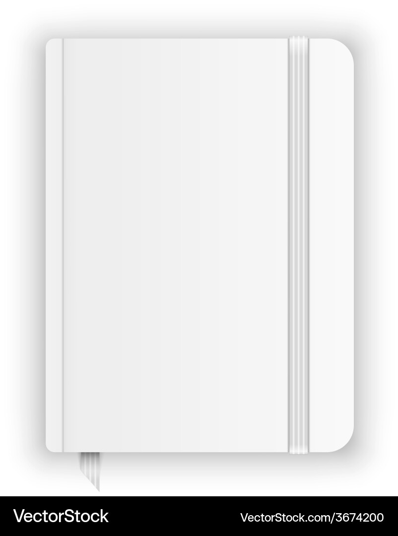 Moleskin Notebook with Elastic Closure vector image