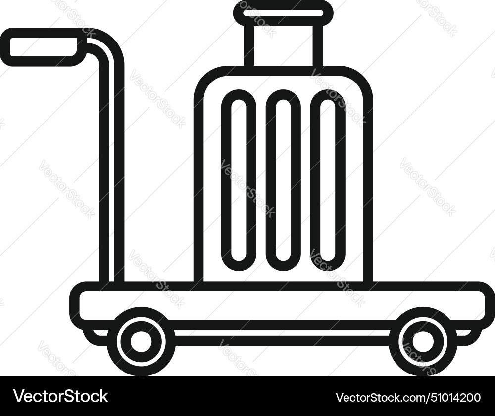 Move help trolley icon outline object Move help trolley icon outline object Vector Image