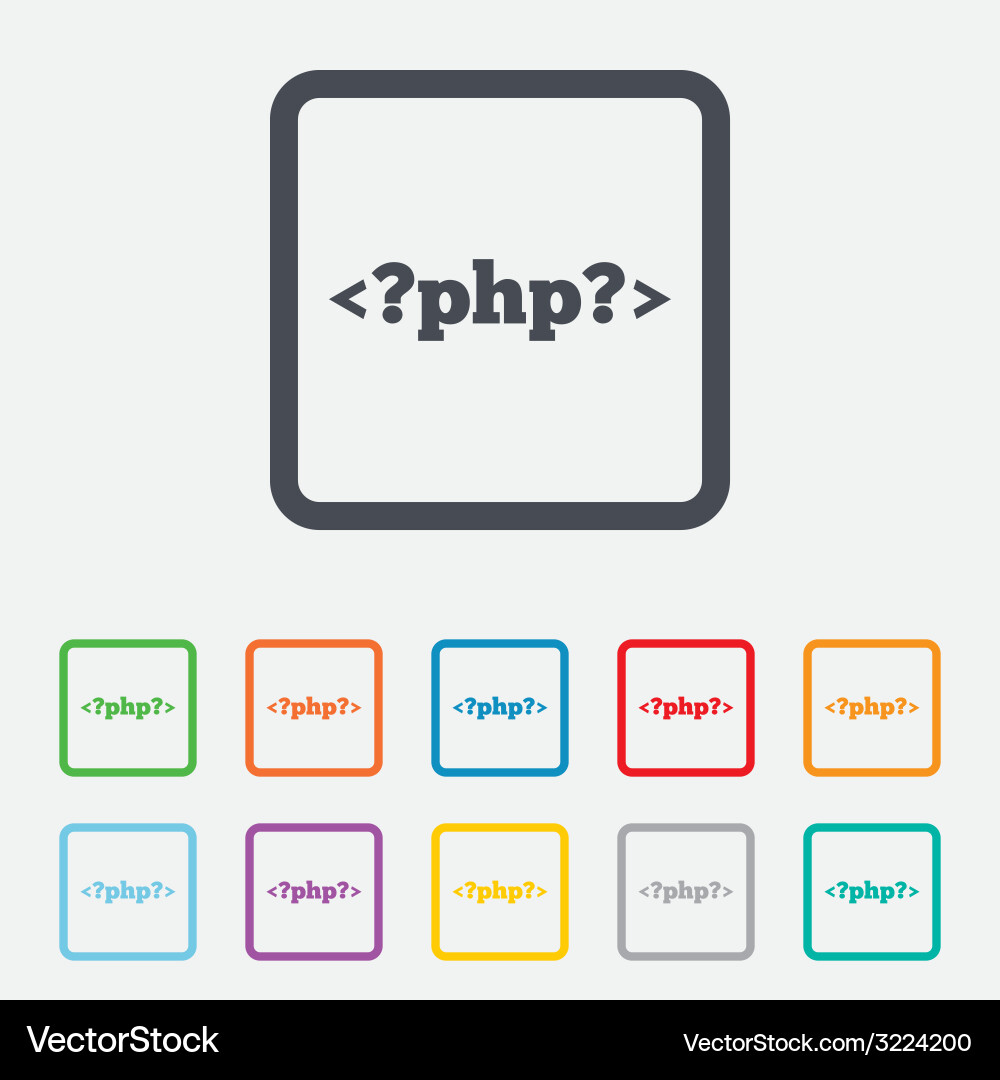 Php Zeichen Symbol Programmiersprache Symbol vektorbild