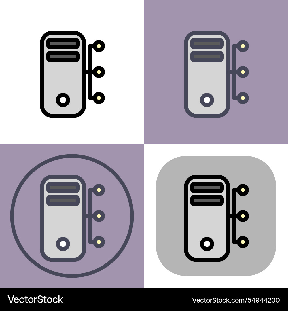 Server network symbol - artificial intelligence Server network symbol - artificial intelligence vector image