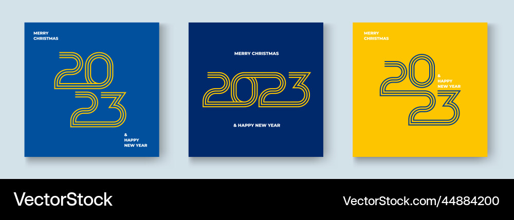 Simple flat design new year card vector image