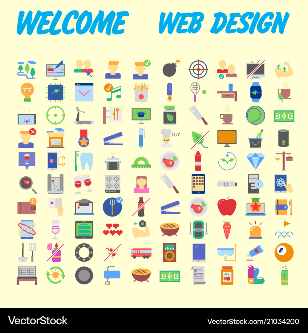 Simple set of flat line icons contains Simple set of flat line icons contains vector image