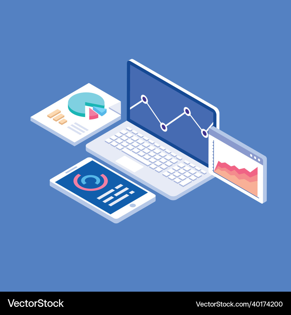 Statistical Data Visualization Vector Image