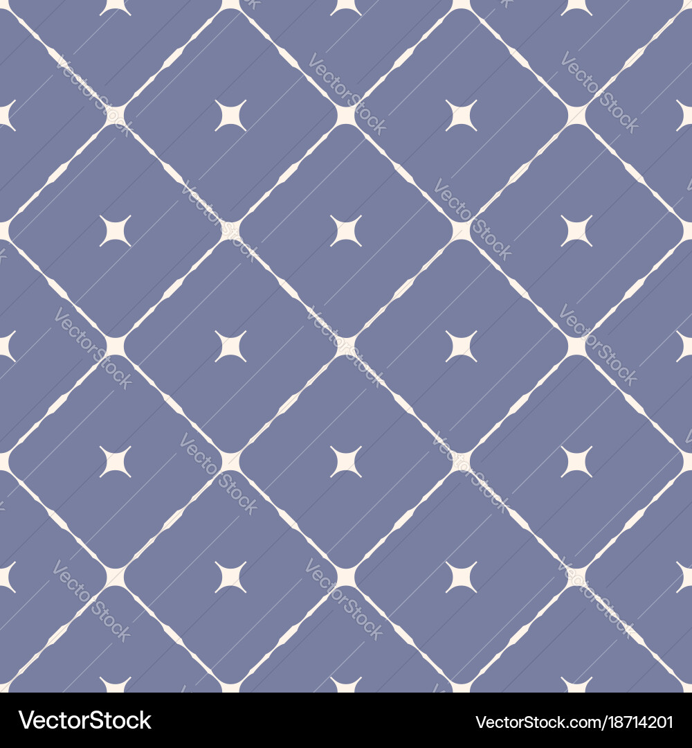 Diagonal Square Grid Star Pattern vector image