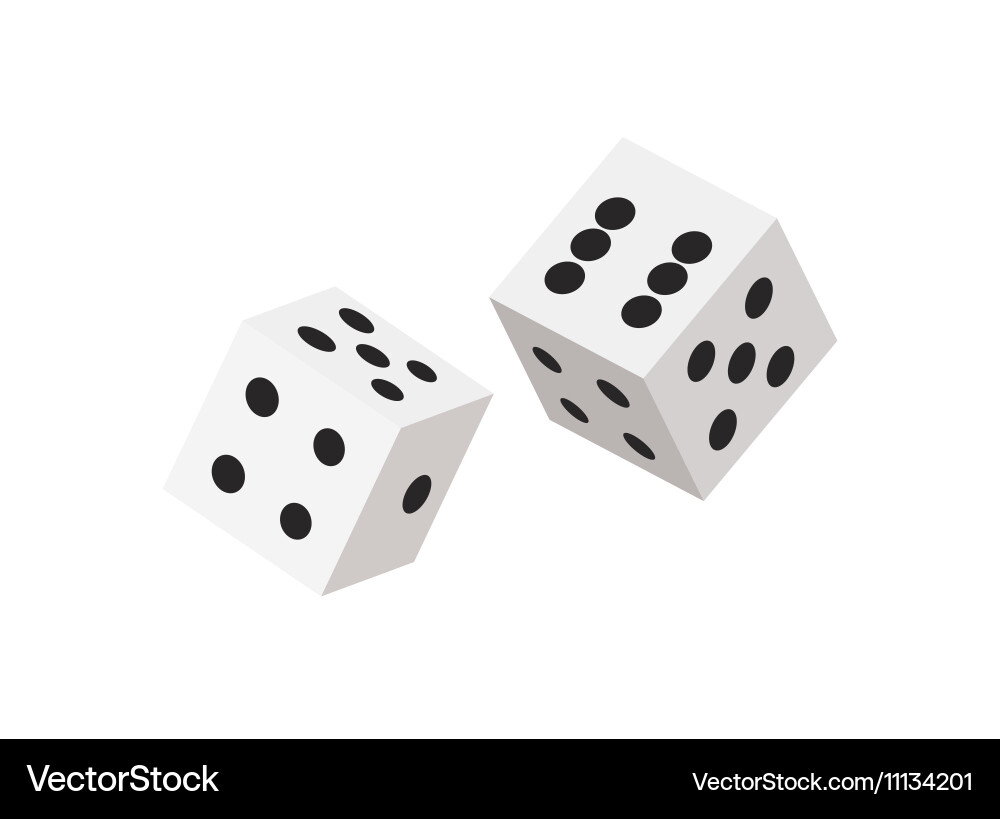 Dices Icon - Sharp Edges vector image