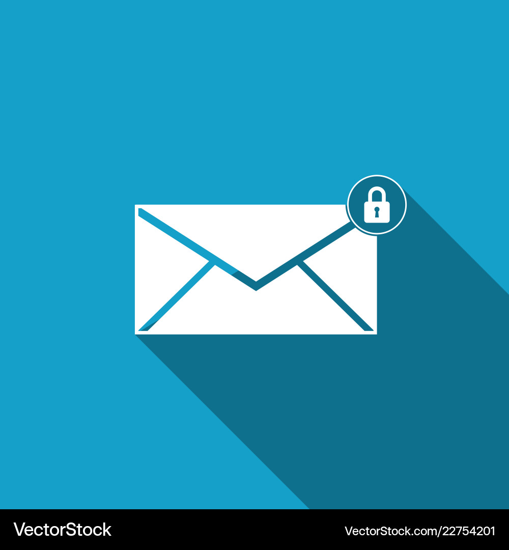 Email message lock password icon isolated Email message lock password icon isolated vector image