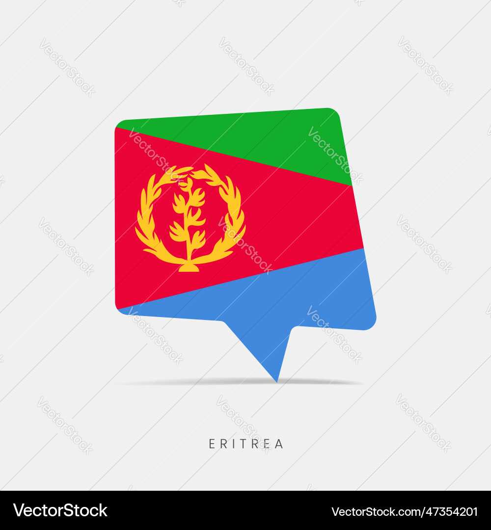 Eritrea flag bubble chat icon vector image