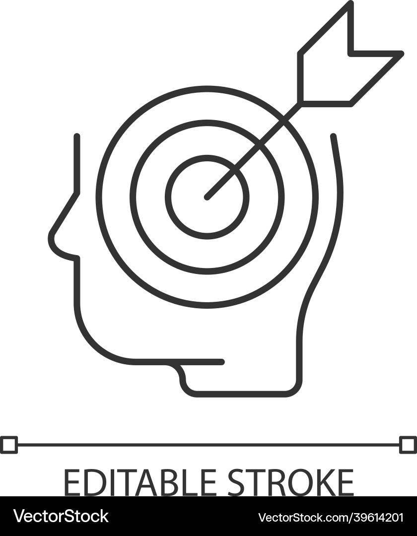 Precise knowledge linear icon Precise knowledge linear icon vector image
